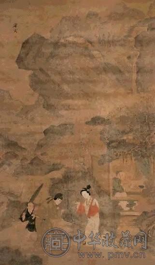 唐寅山水人物立轴设色绢本收藏资讯|艺术家|书画家|书画名人|书法家