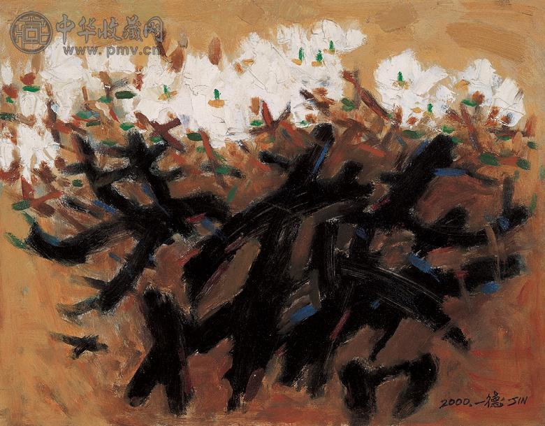 金一德 2000年作 行云 布面 油画