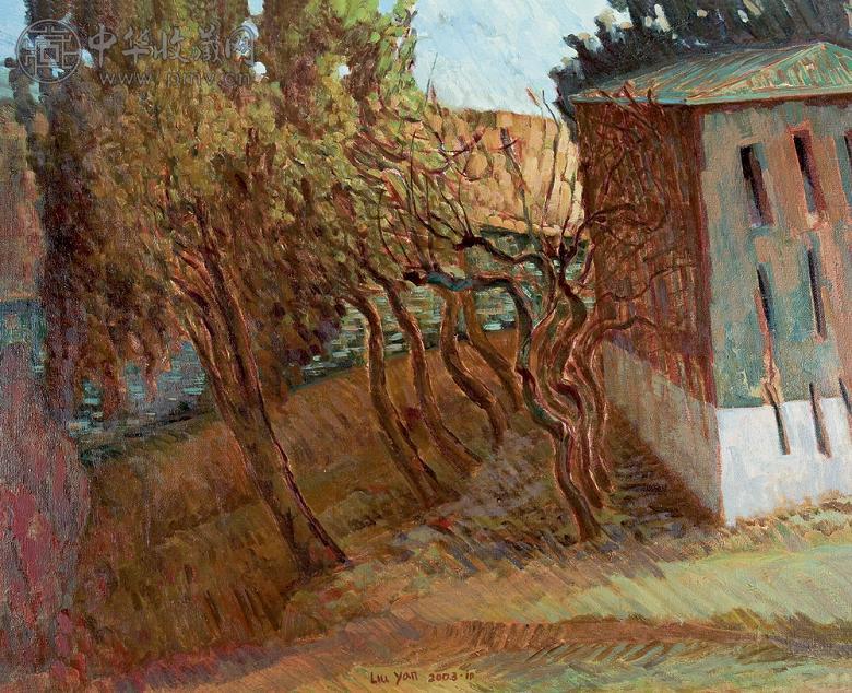 刘彦 2003年作 河边 布面油画