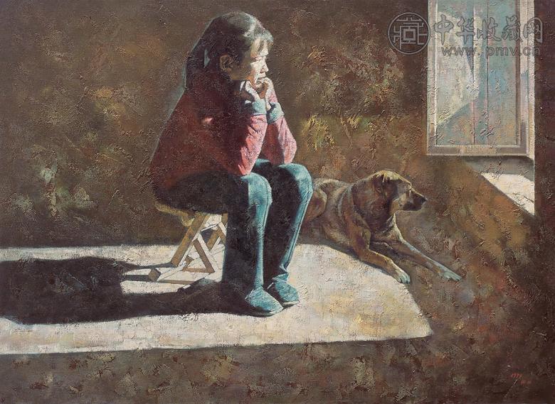 王伟 1994年作 冬天的太阳 布面 油画