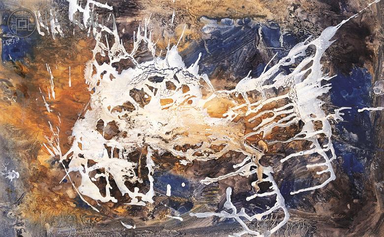 李青萍 泼彩之一 油画