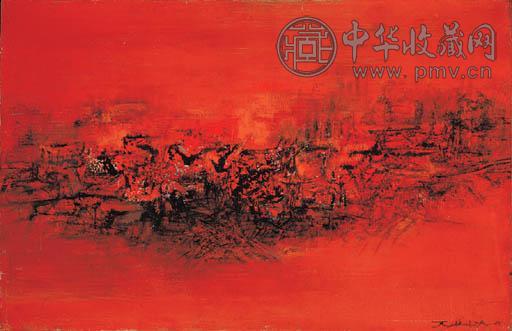 赵无极 1961年作 5.12.61 油画 画布