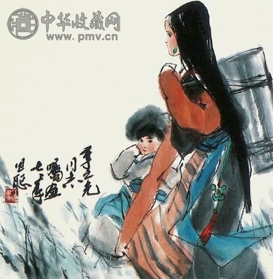 周思聪 人物 镜心 纸本