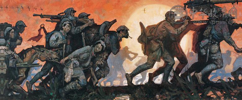 沈尧伊 1983年作 铁流 布面油画