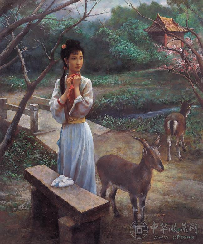 董险峰 1996年作 滴翠亭 布面油画