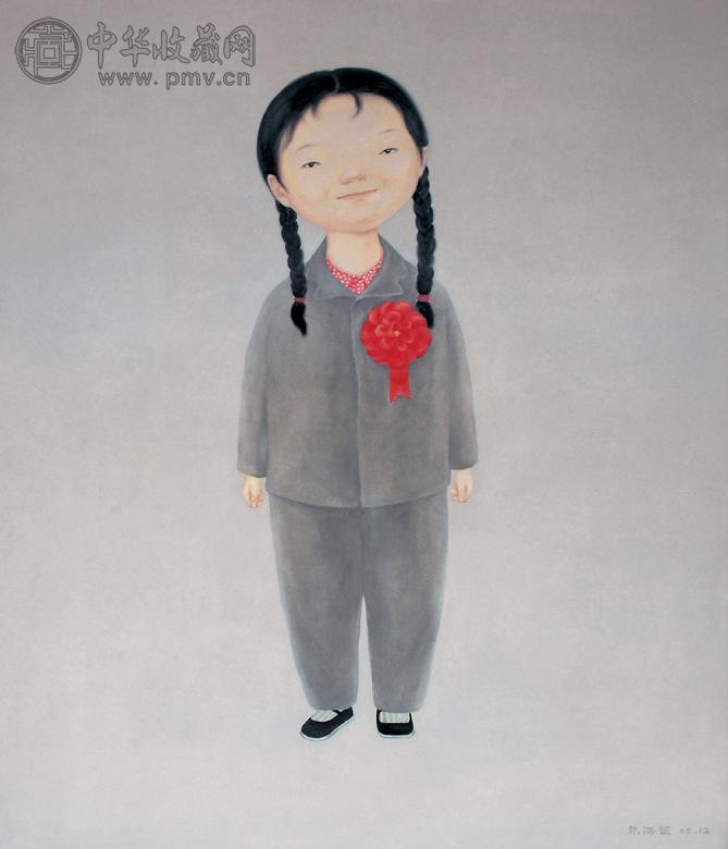 林海荣 要戴就戴大红花 布面 油画