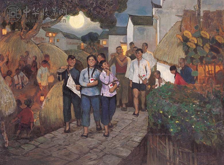 陈达青 夜读 油画