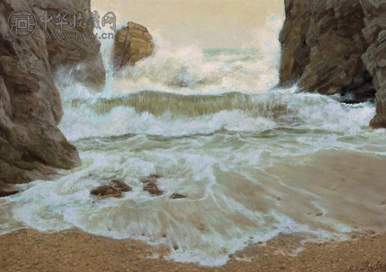 广廷渤 1987年作 大海 布面油画