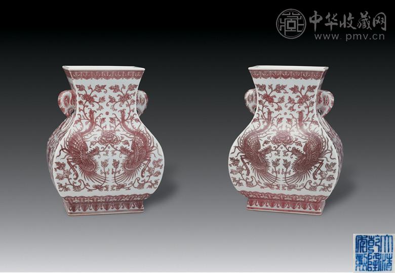 ◇中国陶瓷◇「清代 ◇乾隆年製 ◇礬紅百鳥朝