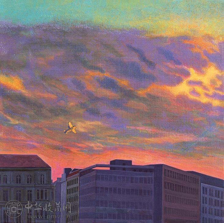 刘野 1992年作 窗外 布面 油画