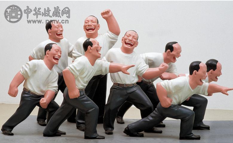 岳敏君 2003年作 浪漫主义 现实主义-6 玻璃钢彩绘