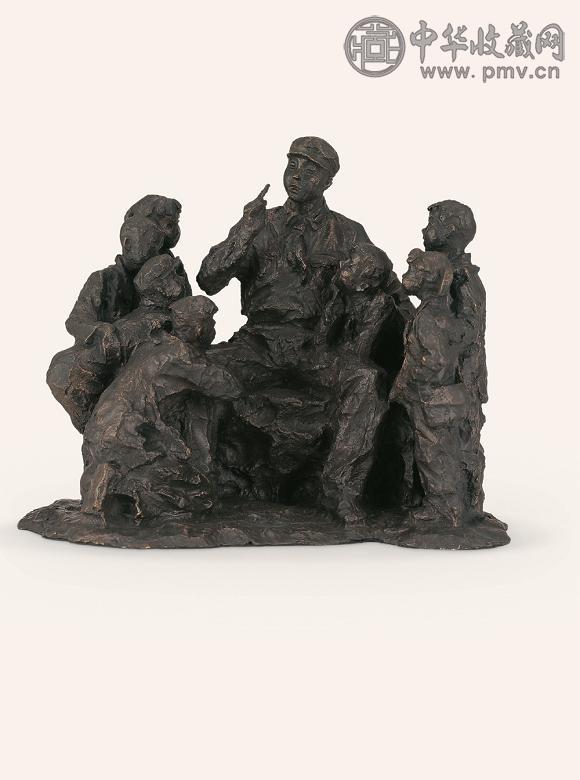 洪涛 2002年作 雷锋叔叔讲故事(8件之2) 铜