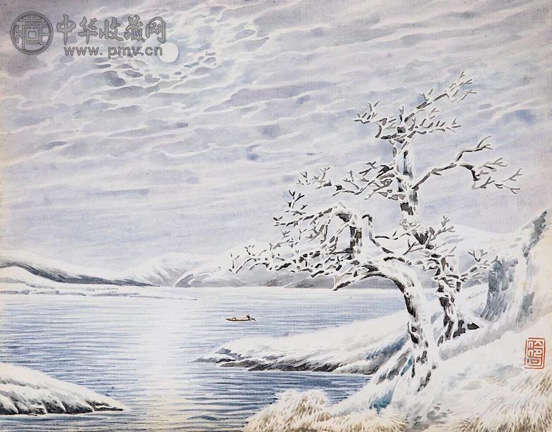 陶冷月 风景 水彩 纸本