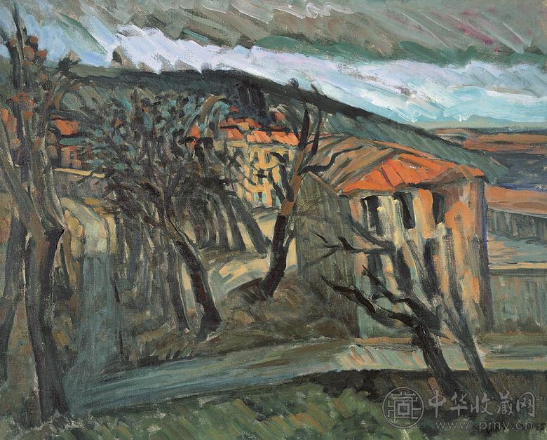 刘彦 2004年作 郊区的阴天 布面 油画