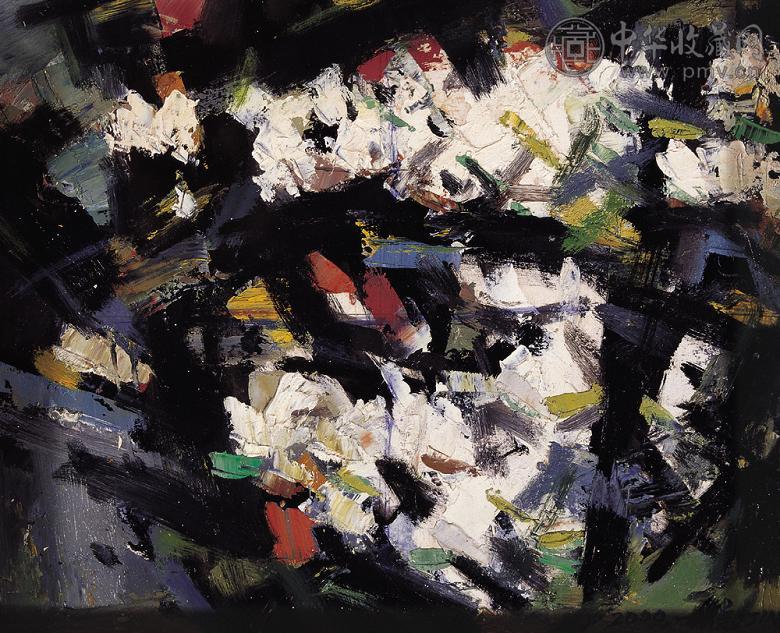 金一德 春雨 布面油画