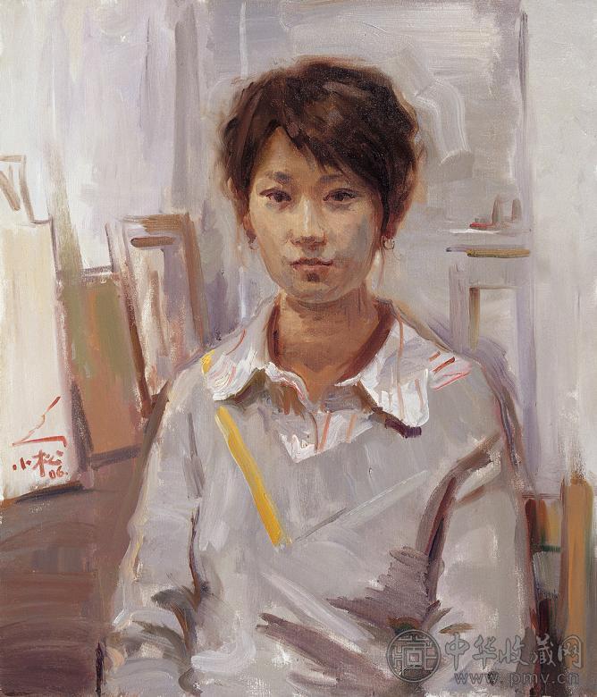 周小松 女学生 布面油画