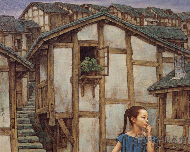 王海鸥 山城旧事 布面油画