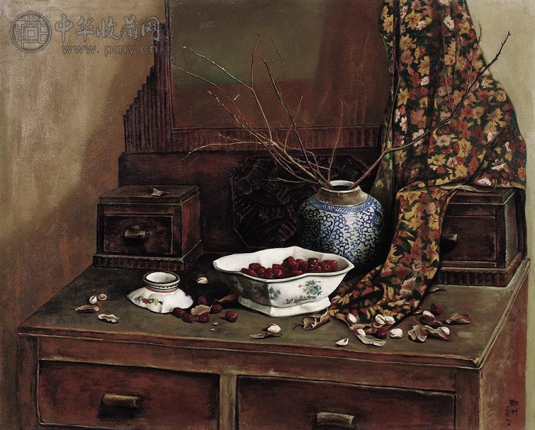 郑洲 1992年作 静物 布面油画