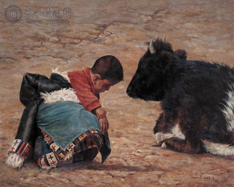 张伟雄 2003年作 悄悄话 布面 油画