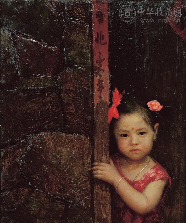 戴克鉴 1989年作 盼 布面油画