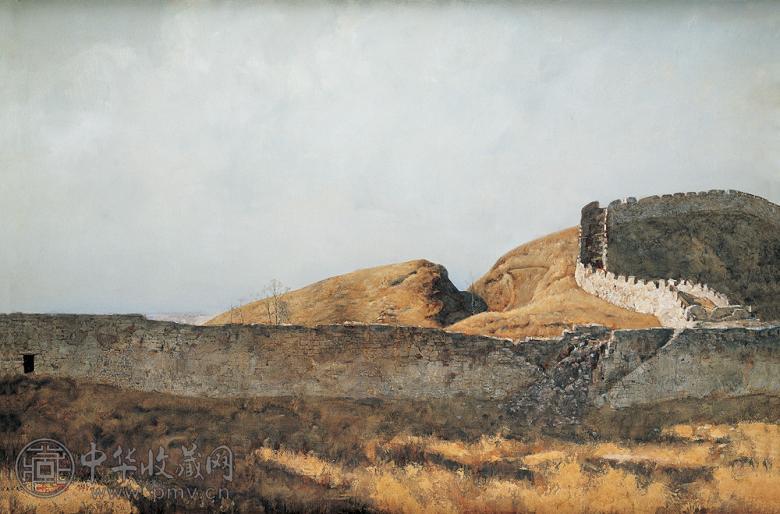 曹吉冈 1992年作 长城组画—延伸 油彩 布面