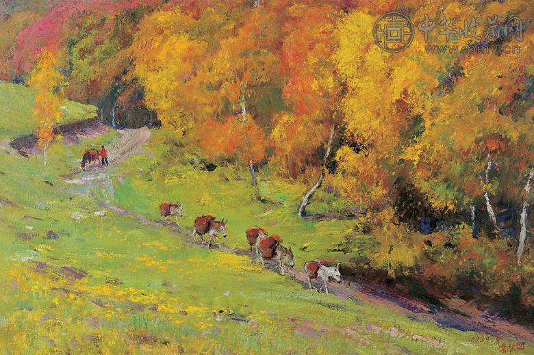 吴云华 1989年9月作 秋实 布面油画