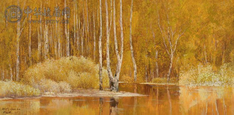 卢忠臣 2003年作 桦树林 布面 油彩