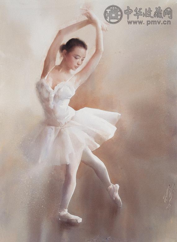 柳毅2001年作 芭蕾 纸本水彩
