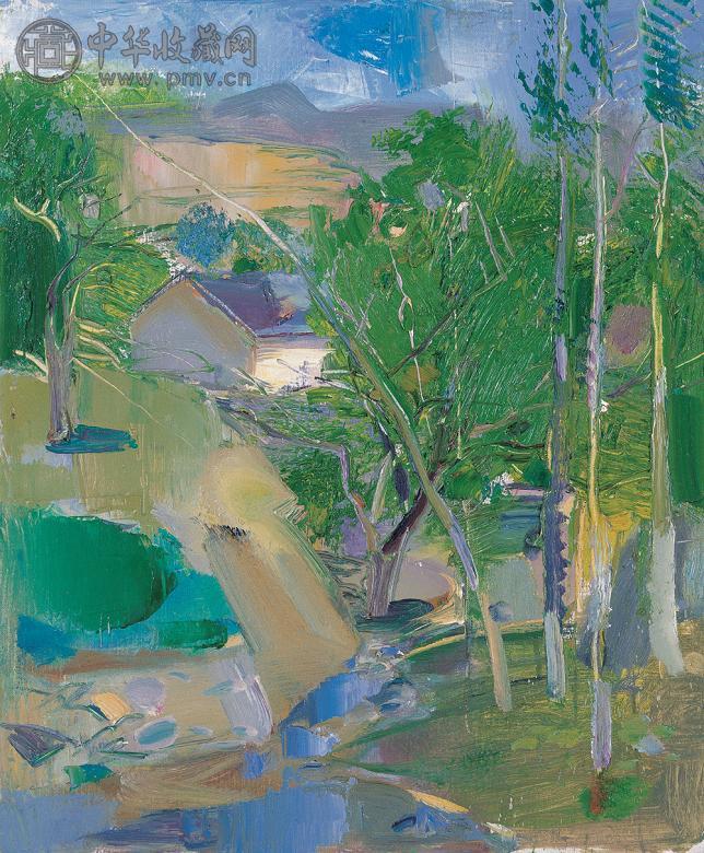 管朴学 蒙山春 布面 油画