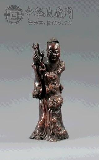 清 根雕东方朔偷桃