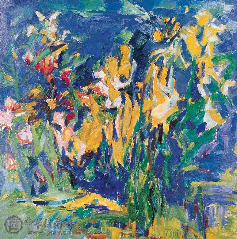 徐嬿婷 2001年作 花之语 油彩 布面