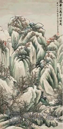 吴湖帆 万峰积雪 镜心 设色纸本
