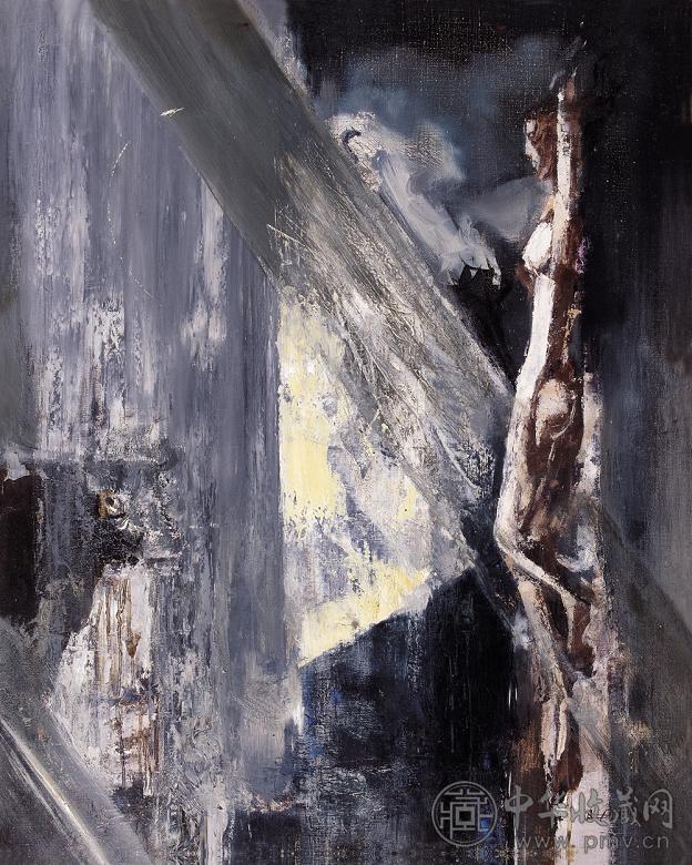 井士剑 1993年作 我要飞越 布面油画