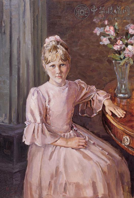 张华清 2006年作 女孩肖像 布面油画