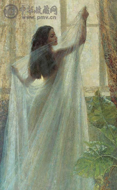 刘文进 晨光 布面油画