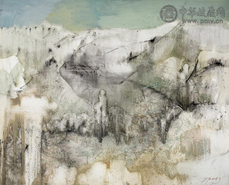 文祯非 逝空山 布面 油画