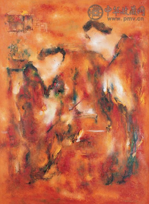 王健 2005年作 仕女系列 布面 油画