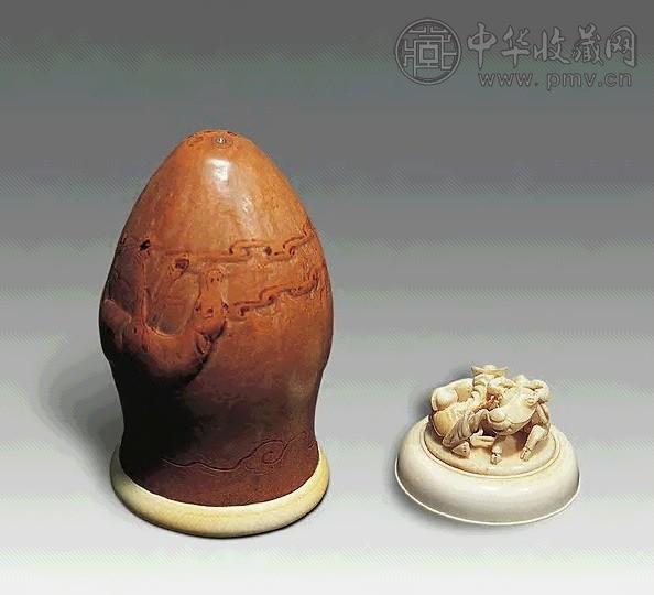 清中期 象牙口蝈蝈葫芦