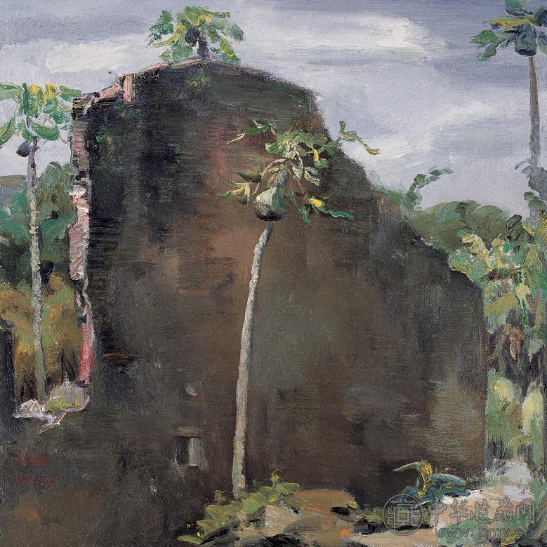 祁海峰 2006年作 老墙 布面 油画