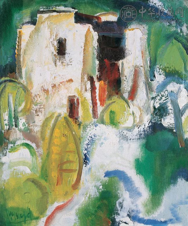 陈钧德 1998年作 绿意满园 布面 油画