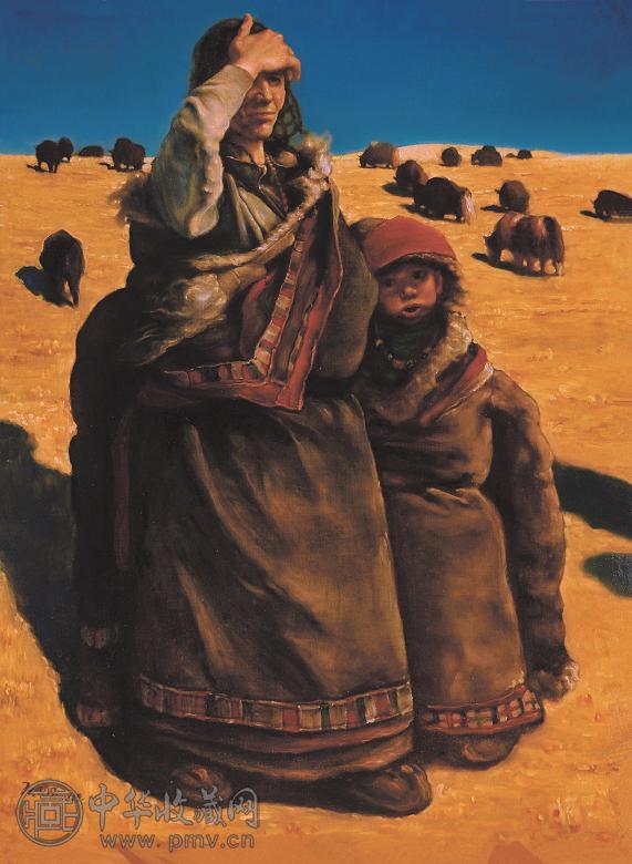 庞茂琨 1989年作 放牧 油彩 布面