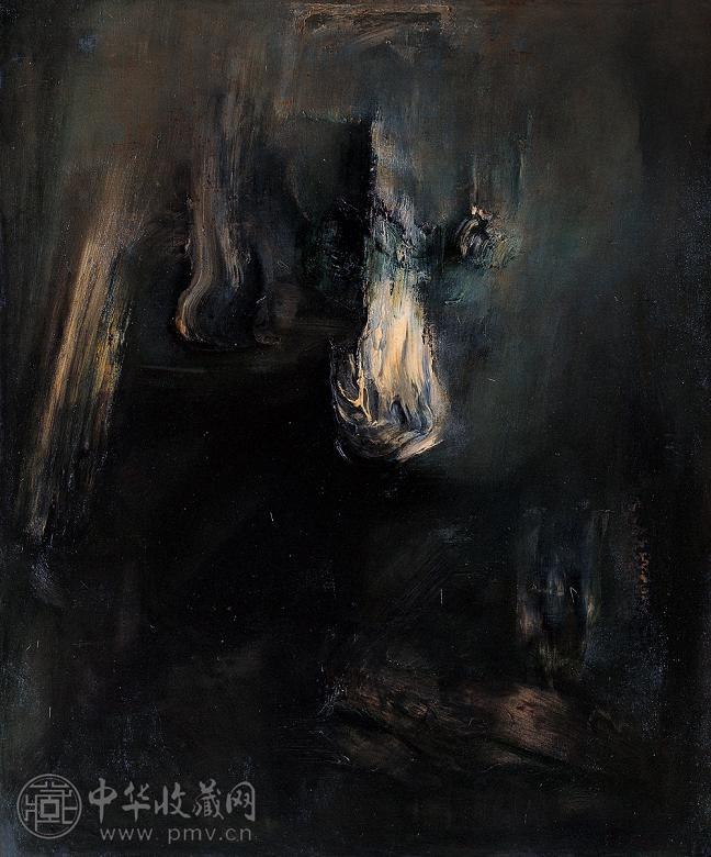丁方 突入 布面 油画