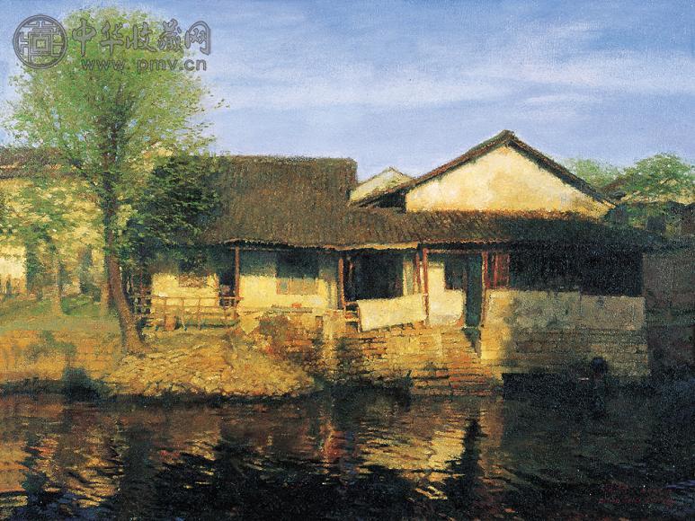 赵树栋 2001年 水乡正午 布面油画