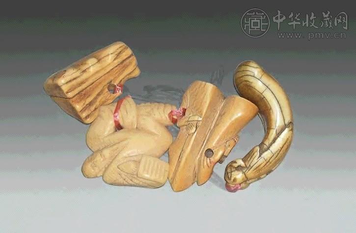 清 象牙雕件四件