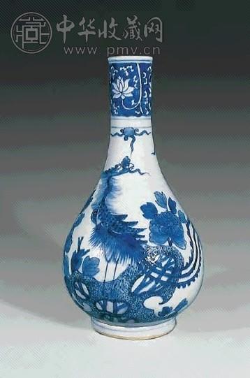 清 青花丹凤朝阳瓶
