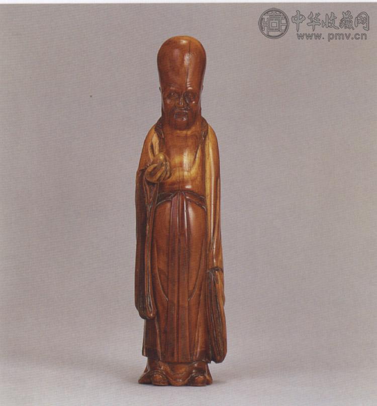明晚期 象牙雕寿星立像