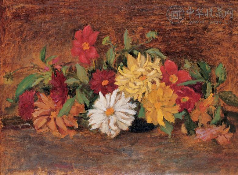 孙宗慰 野菊 油画 画布