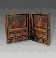 清 黄杨木雕人物架