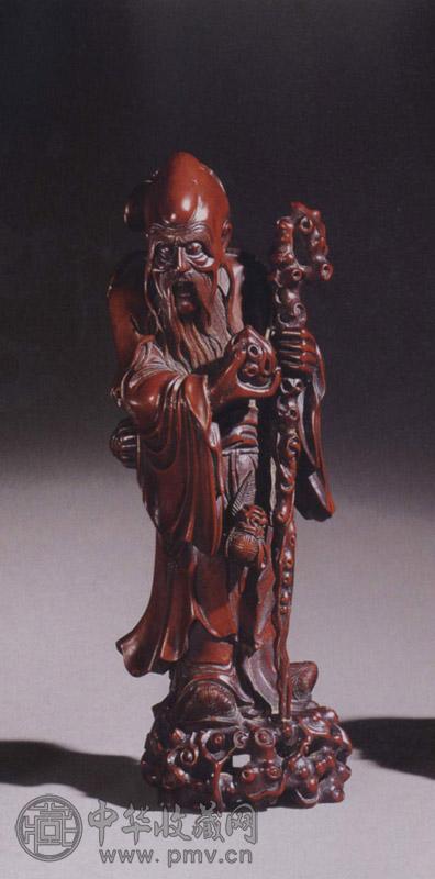 十八世纪 黄扬木雕寿老立像