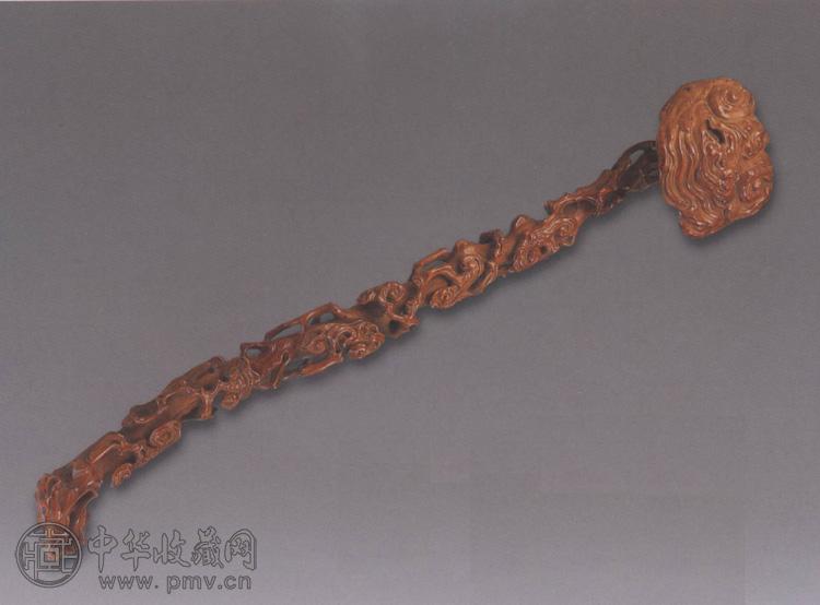 清中期 黄杨木雕灵芝如意